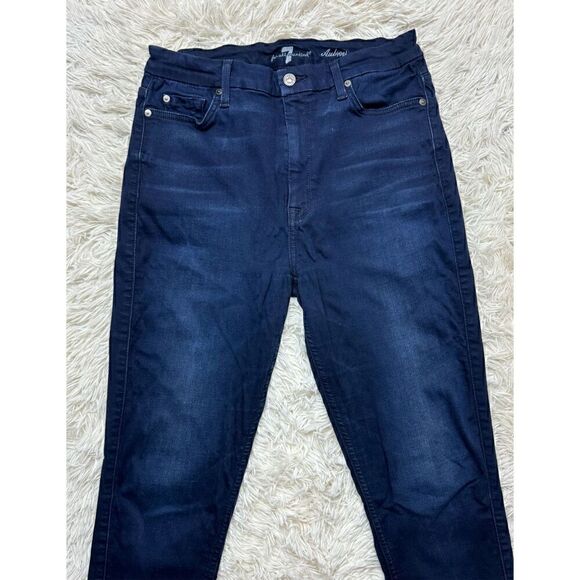 Women’s 7 for all Mankind Dark Blue Skinny Stretch Jeans Size 30 - Picture 3 of 12
